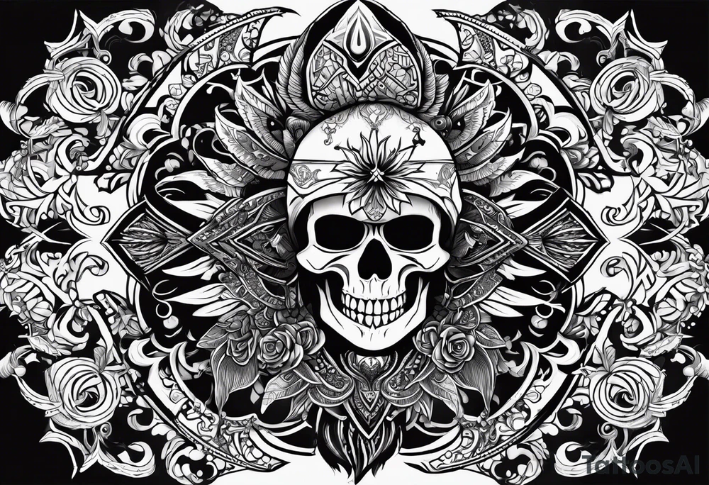 black kali, goddess pirate, alien, pachamama, valkrye, warrior, skull, lotus azul, wing, eagle, zenza resonance, stars, 5D tattoo idea