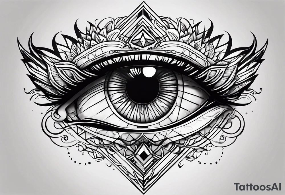 tattoo that goes all around the wrist with a ton off eyes tattoo idea