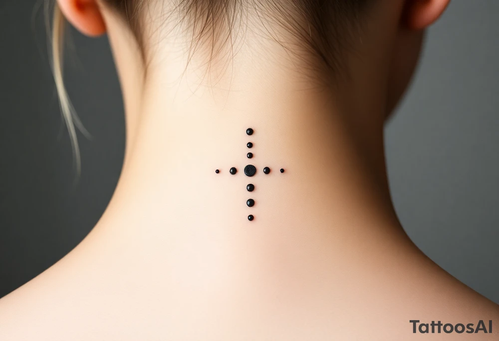 Back of neck tattoo idea