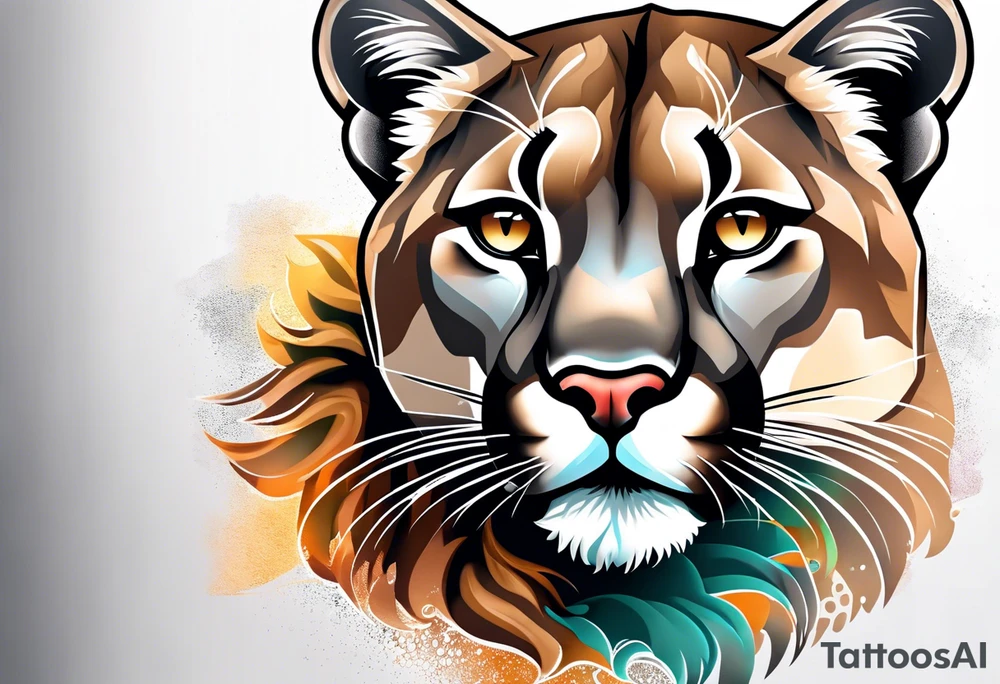 Mountain lion tattoo idea