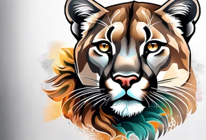 Mountain lion tattoo idea