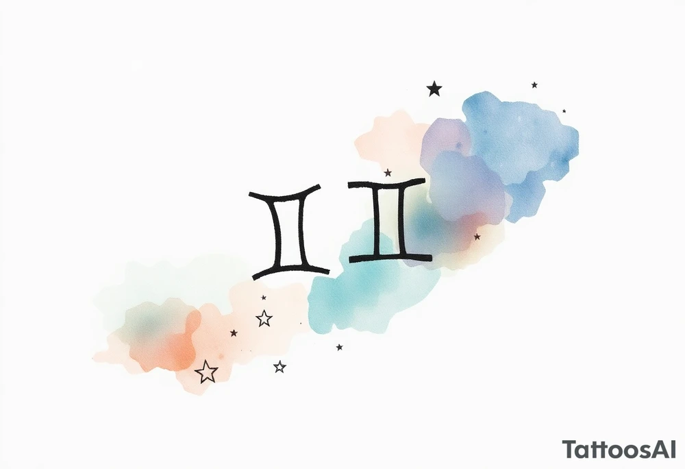 Gemini stars constellation tattoo idea