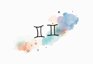 Gemini stars constellation tattoo idea