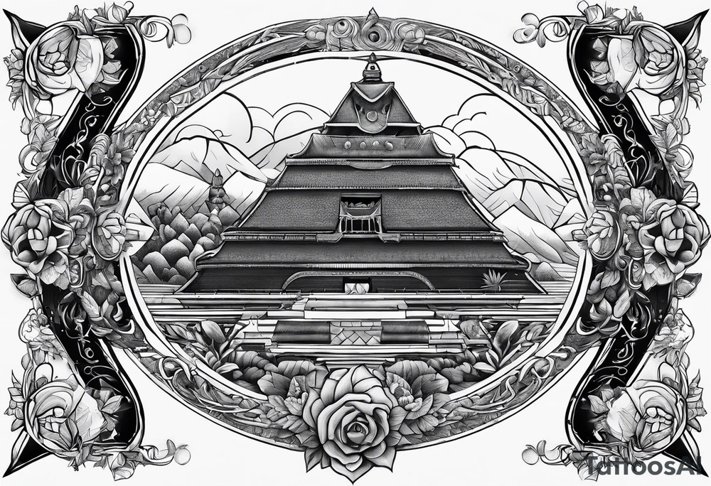 A trianglo with nothing inside of it tattoo idea