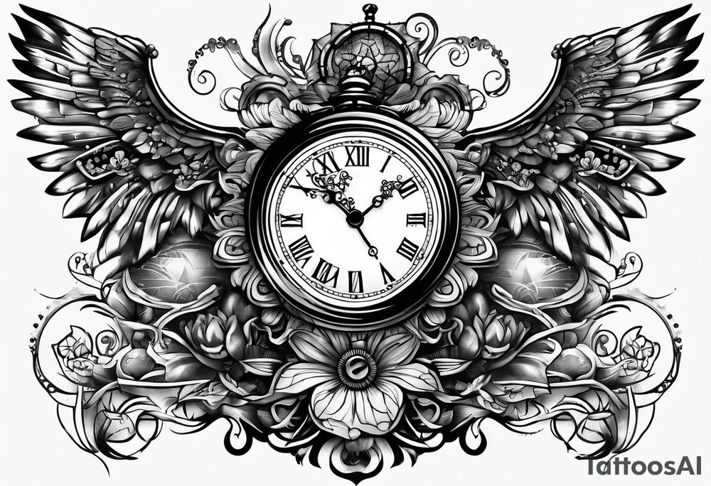 Birthdate clock tattoo idea