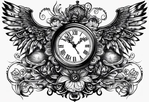 Birthdate clock tattoo idea