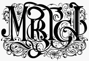 only letters "MRBG" tattoo idea