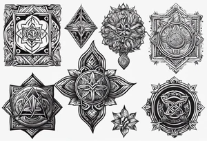 Nordic, viking small and dainty symbol tattoo idea
