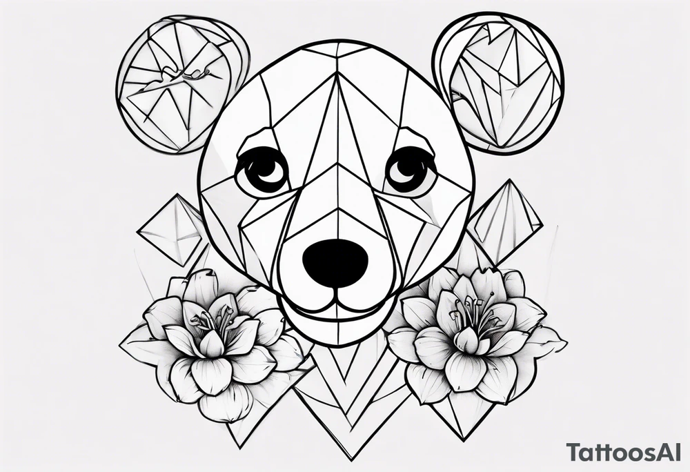 Lily teddy bear tattoo idea