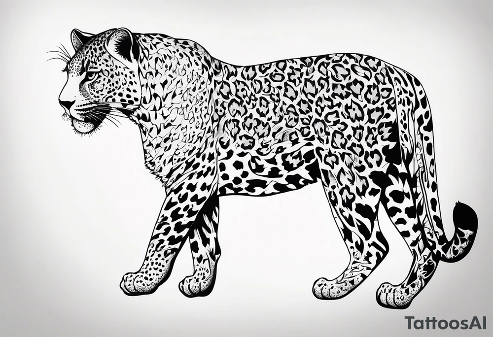 leopard print tattoo idea