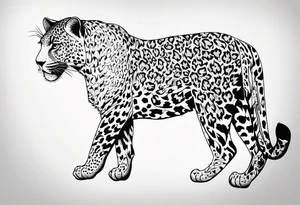 leopard print tattoo idea