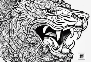 traditional chinese art tattoo idea