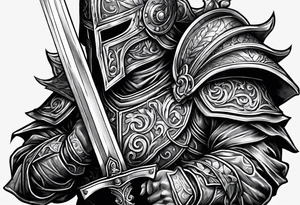 iron sharpens iron, fitness, sweat, darkness, swords, armor tattoo idea