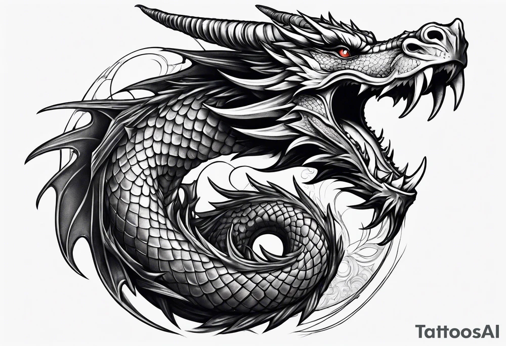 Dragon shoulder tattoo idea