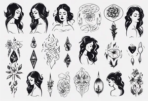 sad woman tattoo idea