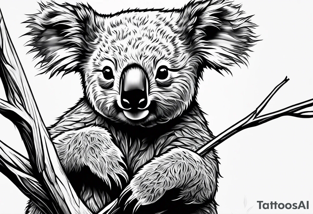 Koala golfing tattoo idea