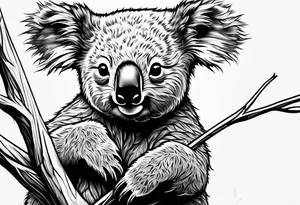 Koala golfing tattoo idea