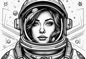 astronaut in space tattoo idea