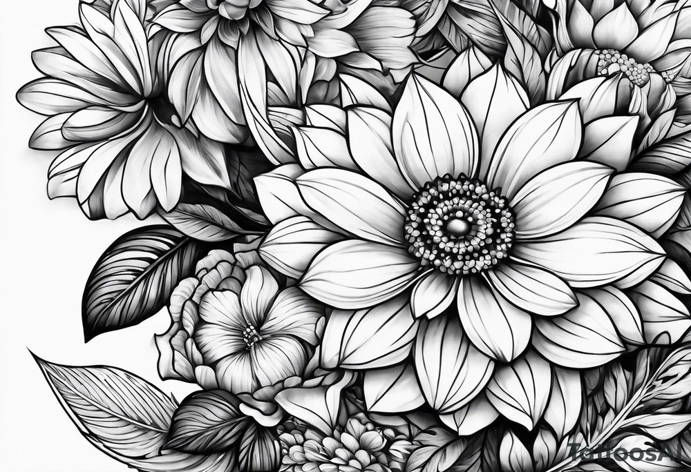 black and white tattoo idea