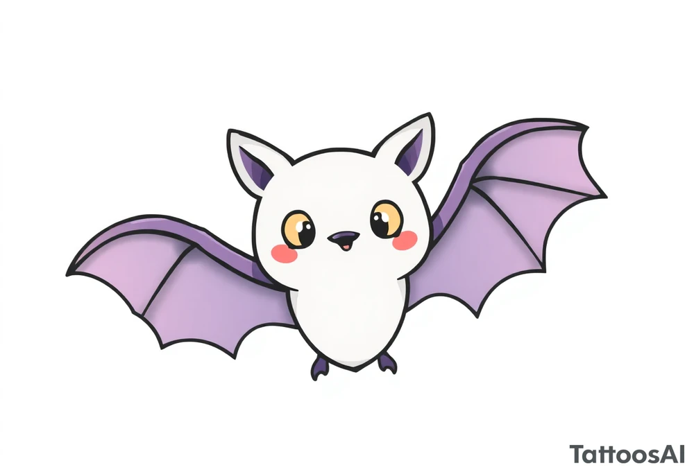 10 cute bats tattoo idea