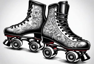 Pair of rollerskates tattoo idea