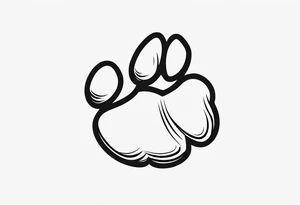 Paw Print with a name Ben. tattoo idea