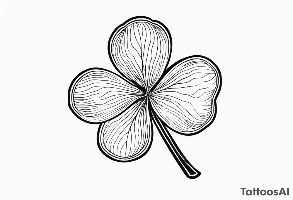 clover with numbers 18 and 0 tattoo idea