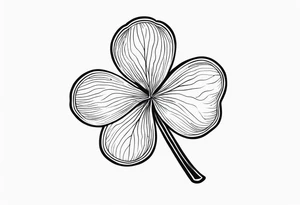 clover with numbers 18 and 0 tattoo idea