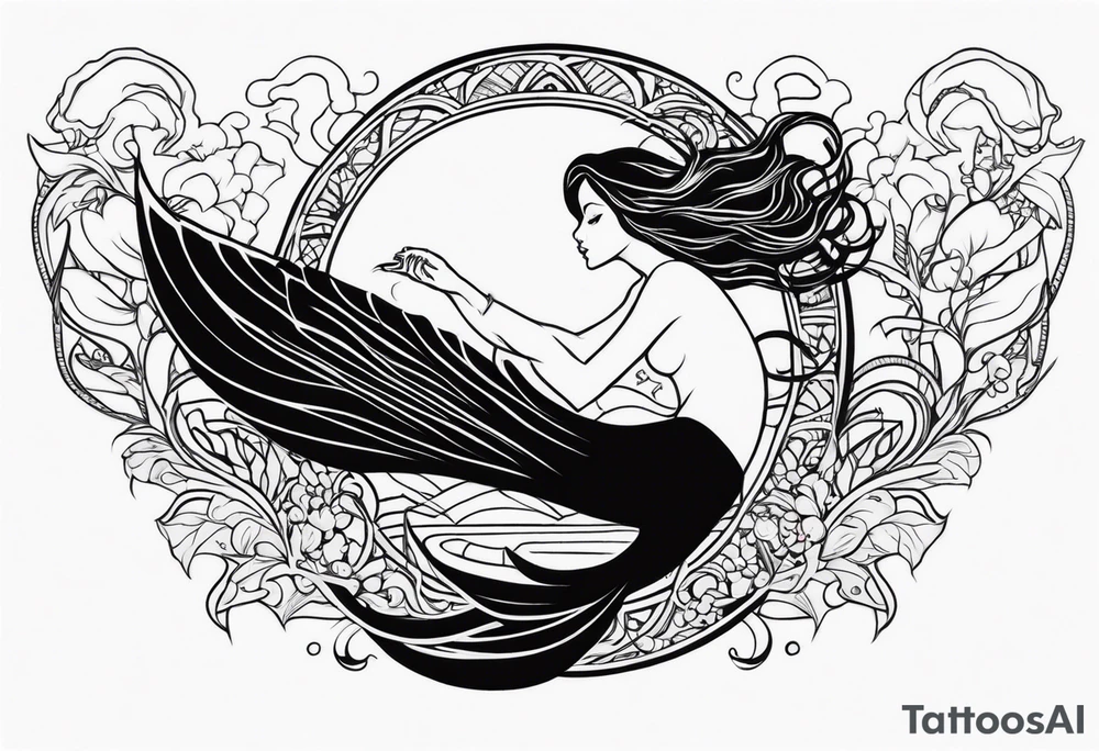 Spirited Mermaid tattoo idea