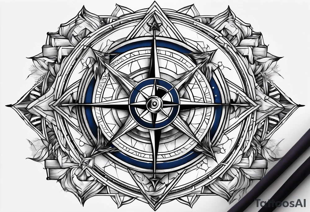 Fire. Navy ships. Compass tattoo idea