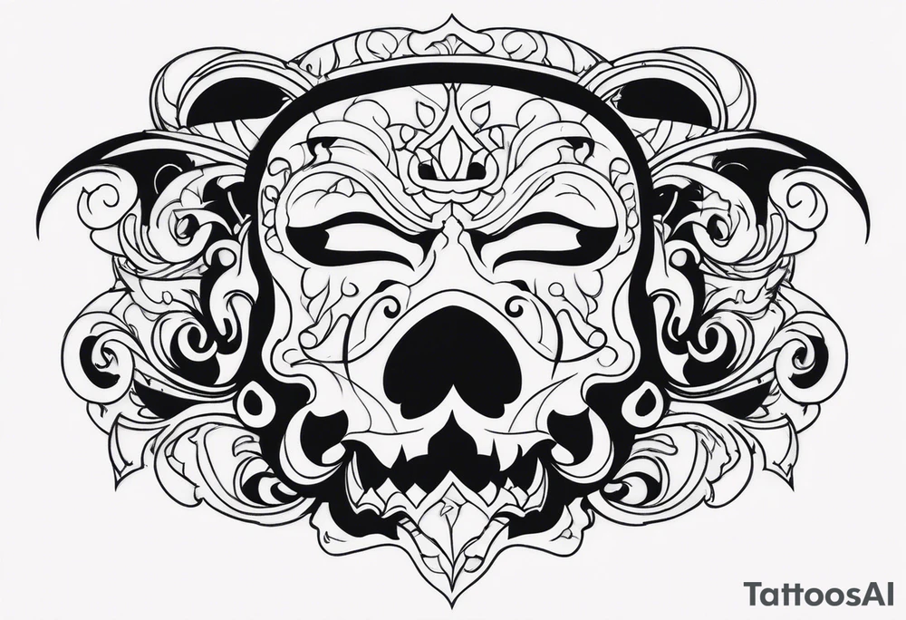 Spooky,, ghost face movie tattoo idea