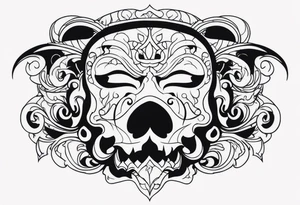 Spooky,, ghost face movie tattoo idea