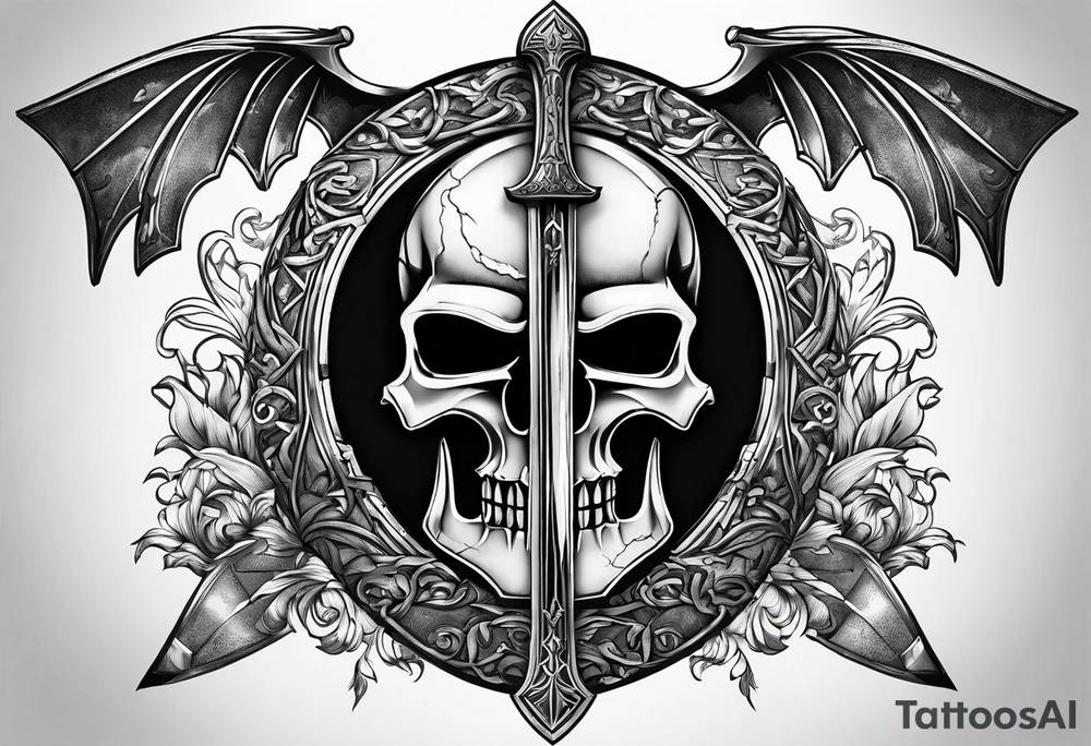 The symbol of Matthias a open Bible and a battle Axe tattoo idea