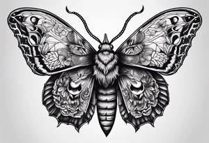 Death moth hand tattoo tattoo idea