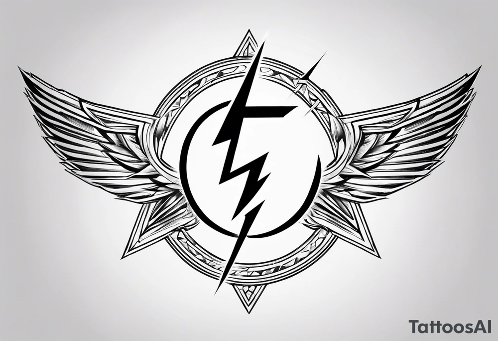 Lightning symbol. Made out of the name “5y8o” tattoo idea