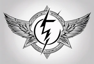 Lightning symbol. Made out of the name “5y8o” tattoo idea