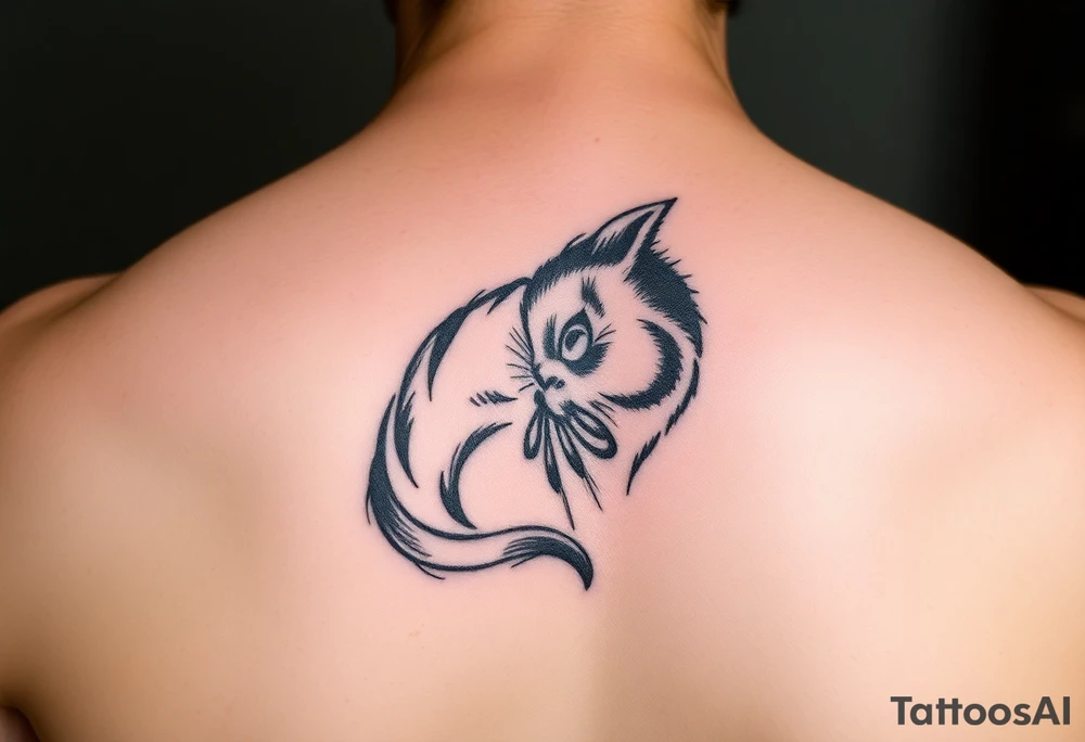 black cat tattoo idea