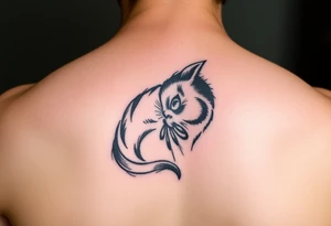 black cat tattoo idea