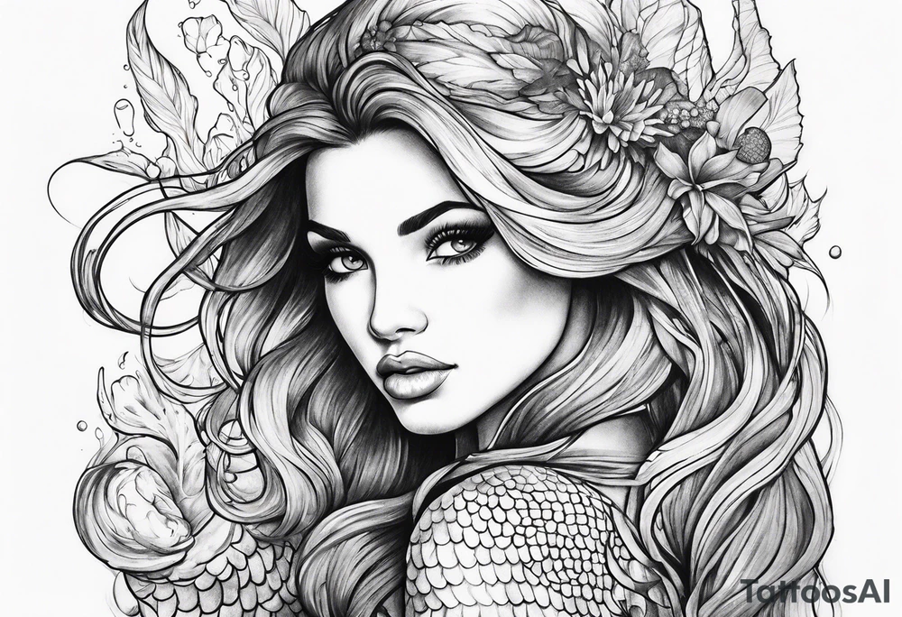 Mermaid tattoo idea