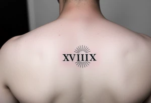 XVIII-XVIII on the ribs, just the numbers no designs tattoo idea