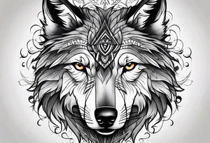 Alpha wolf tattoo idea