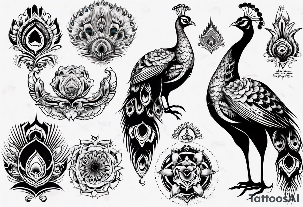peacock tattoo idea