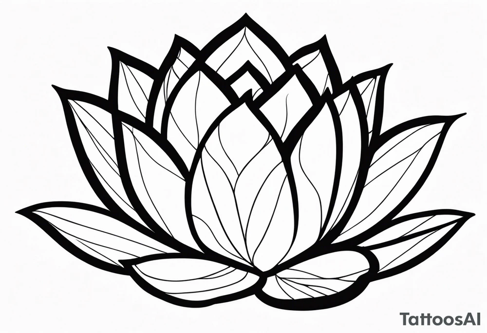 Fleur de lotus tattoo idea