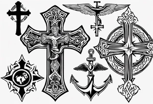 Cross, family, Marine Corps tattoo idea