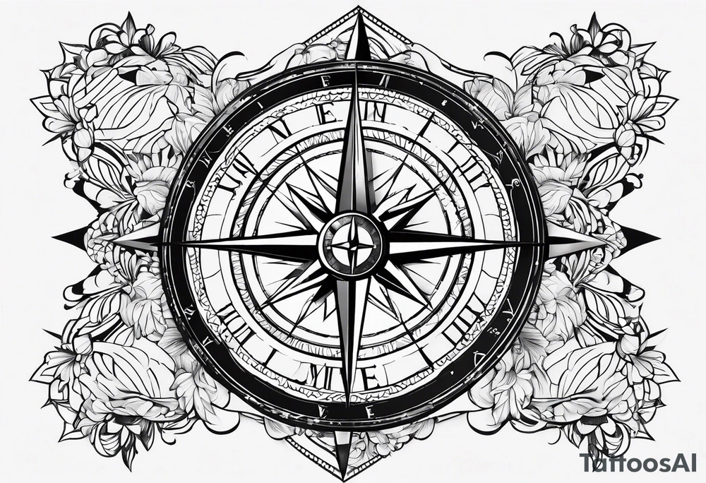Compass memento vivere tattoo idea