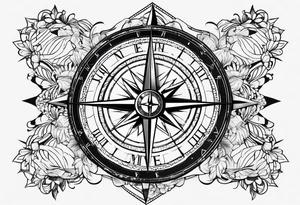 Compass memento vivere tattoo idea