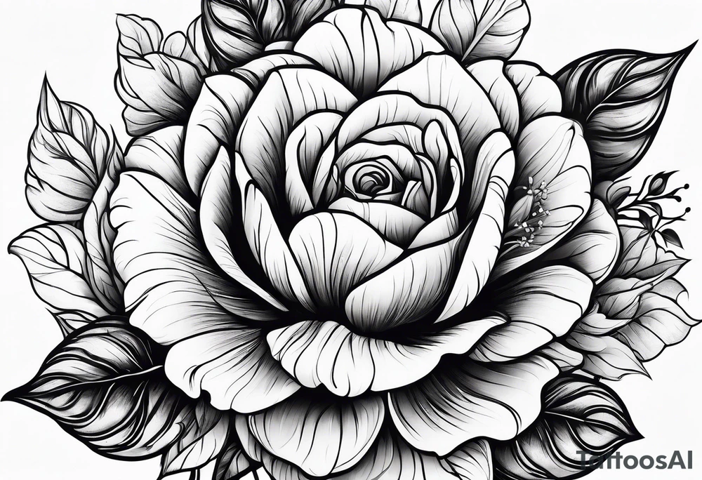 Flower design tattoo idea