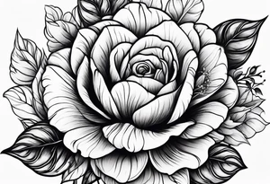 Flower design tattoo idea