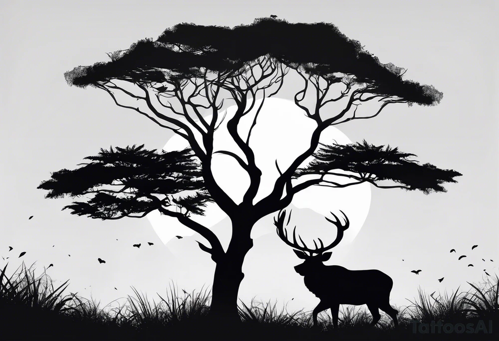 Bäume silhouette tattoo idea