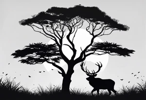 Bäume silhouette tattoo idea